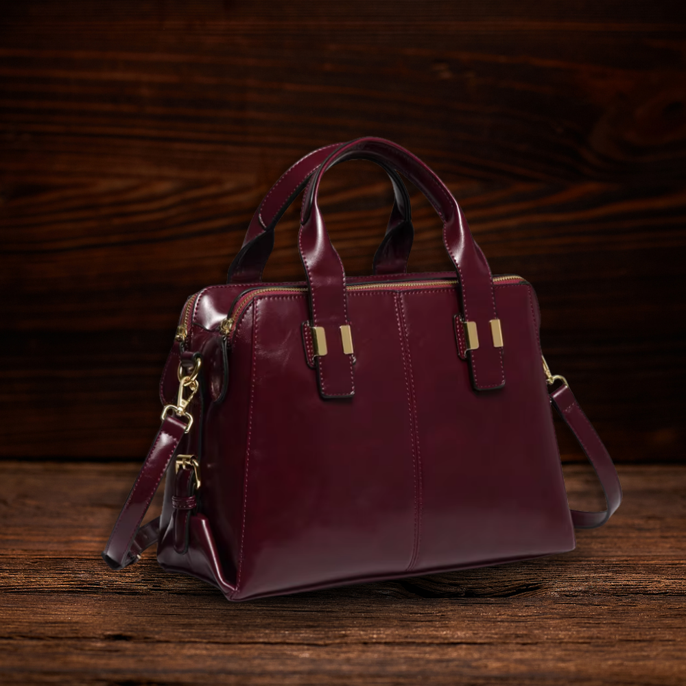 BERK | Klassische Zwei-Wege-Tasche aus echtem Leder
