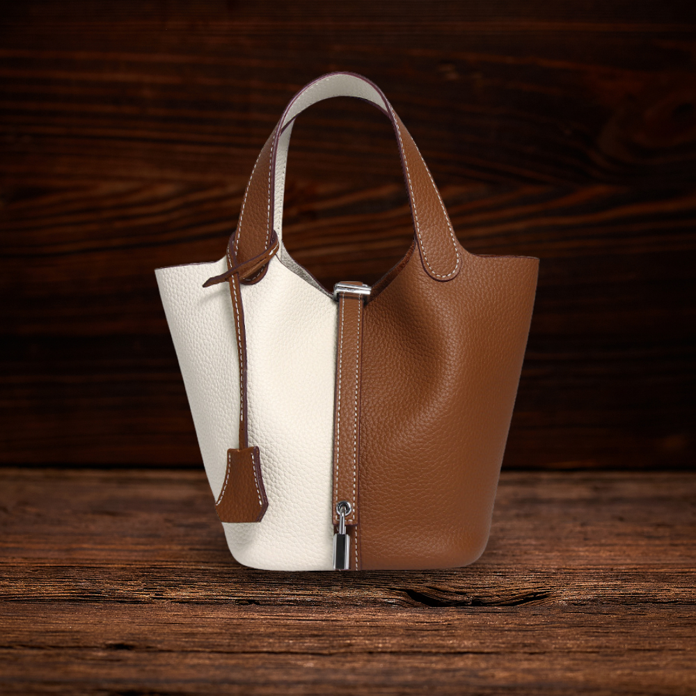 BERK | Duo-Tone Tasche aus echtem Leder
