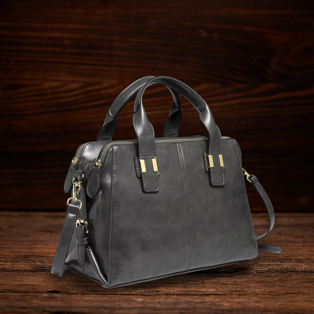 BERK | Klassische Zwei-Wege-Tasche aus echtem Leder