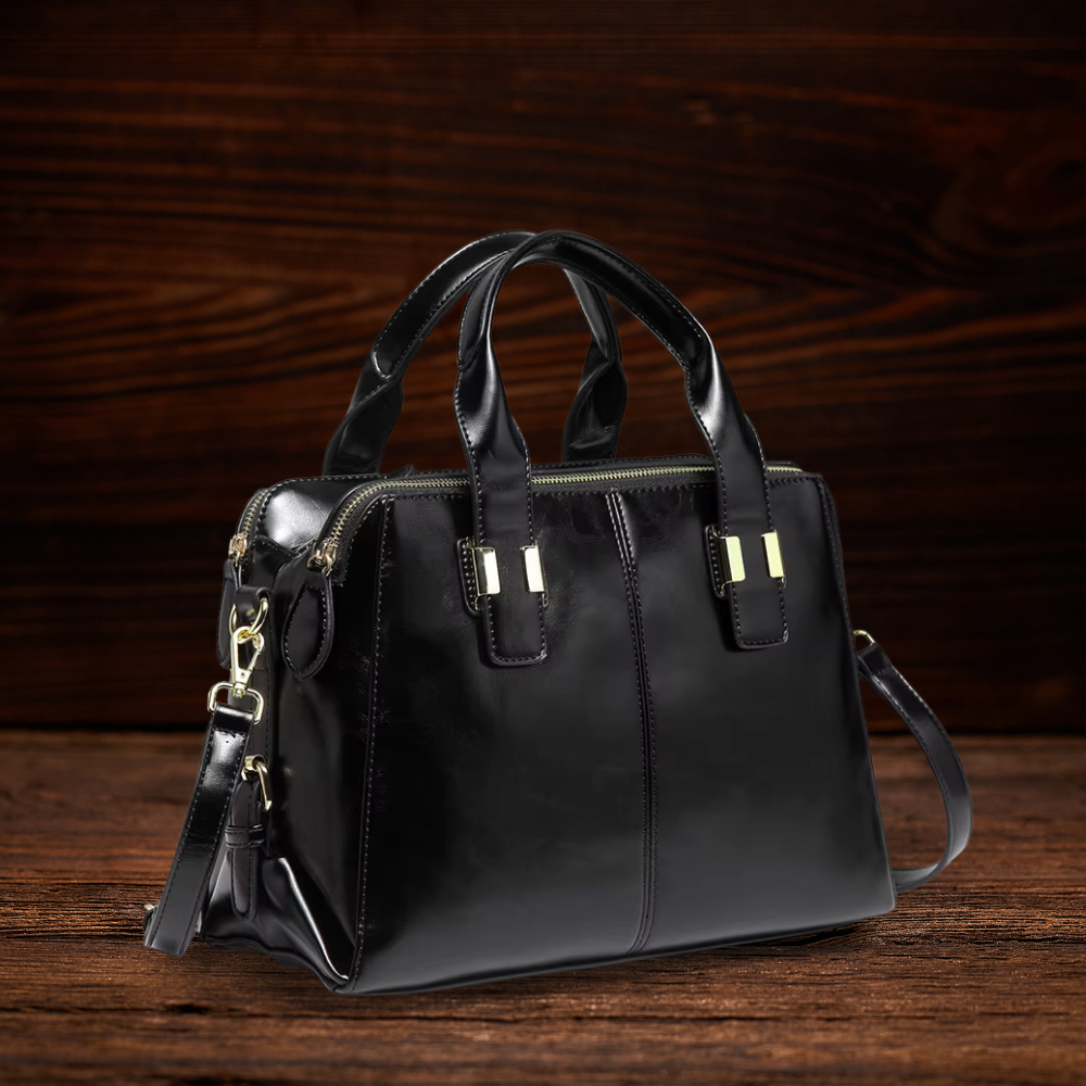 BERK | Klassische Zwei-Wege-Tasche aus echtem Leder