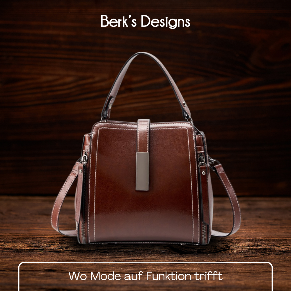 BERK | Retro Handgefertigte Leder-Zwei-Wege-Tasche