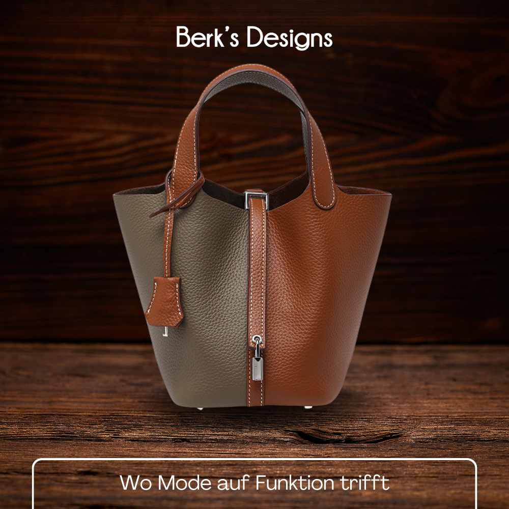 BERK | Duo-Tone Tasche aus echtem Leder