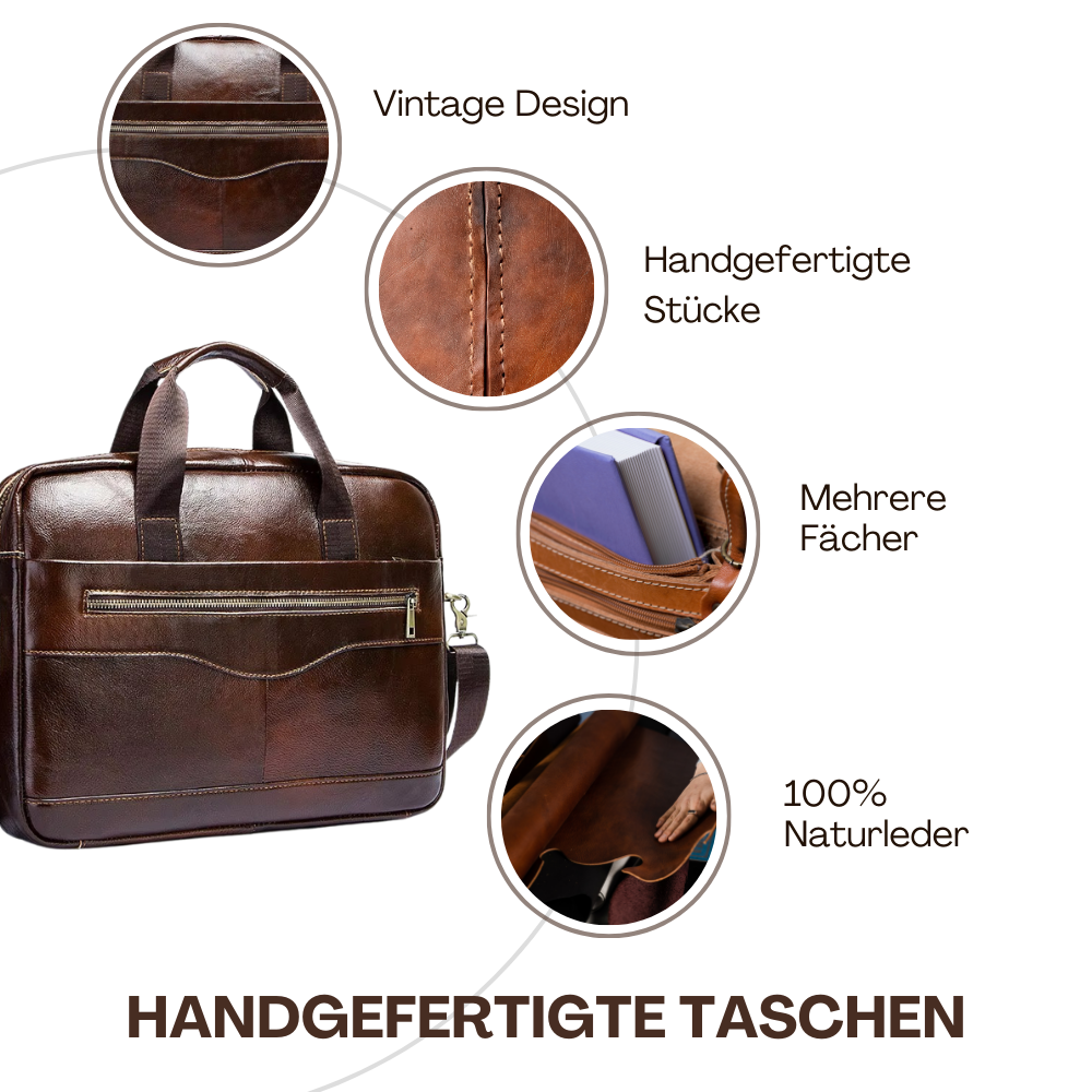 BERK | Premium-Laptop-Tasche aus Leder
