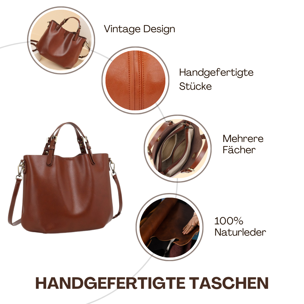 BERK | Vintage Ledertasche mit großer Kapazität