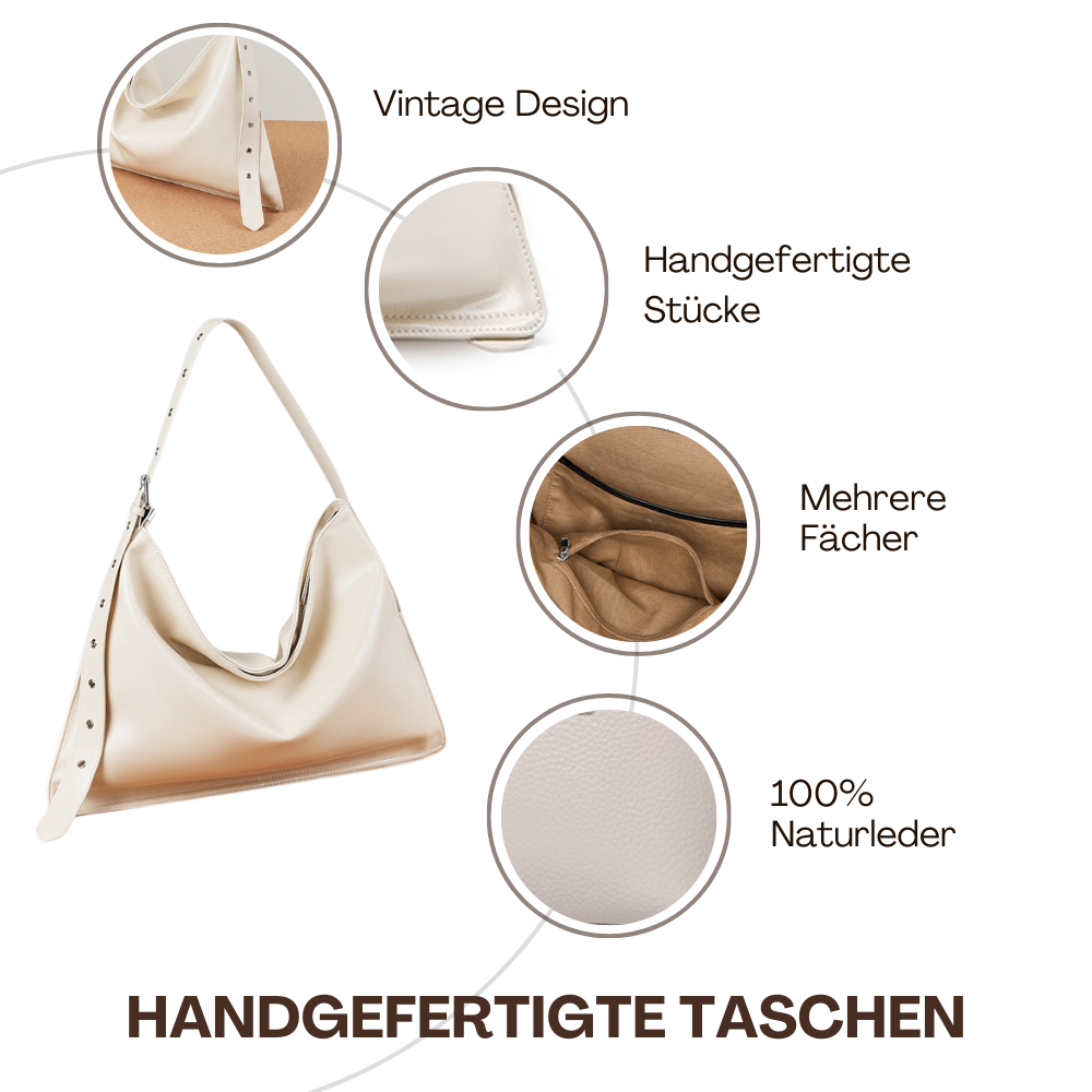 BERK | Klassische Leder Crossbody Umhängetasche