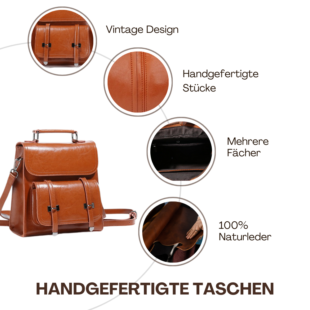 BERK | Hochwertiger Vintage Lederrucksack