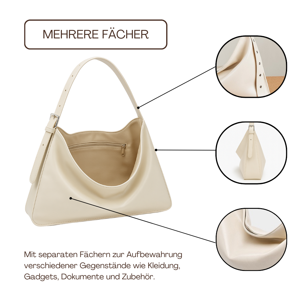 BERK | Klassische Leder Crossbody Umhängetasche