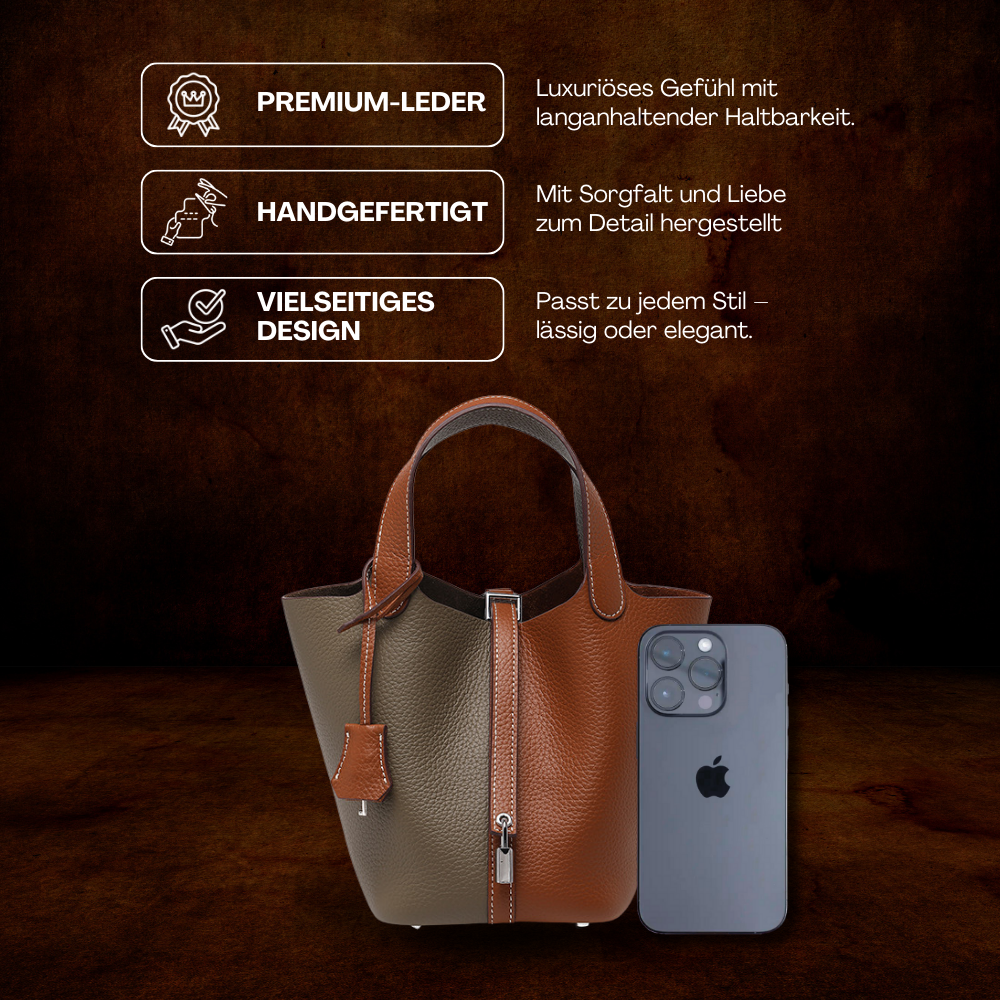 BERK | Duo-Tone Tasche aus echtem Leder