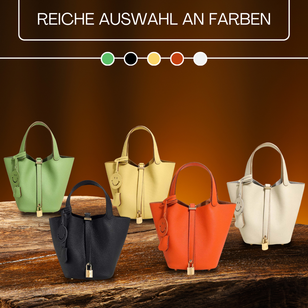 BERK | Minimalistische Bucket Bag aus gepechtem Leder