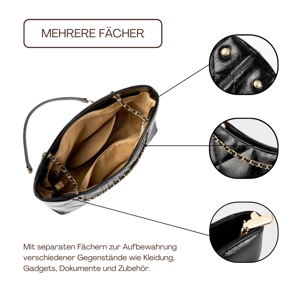 BERK | Diamantgesteppte Tote Bag mit Kettenriemen