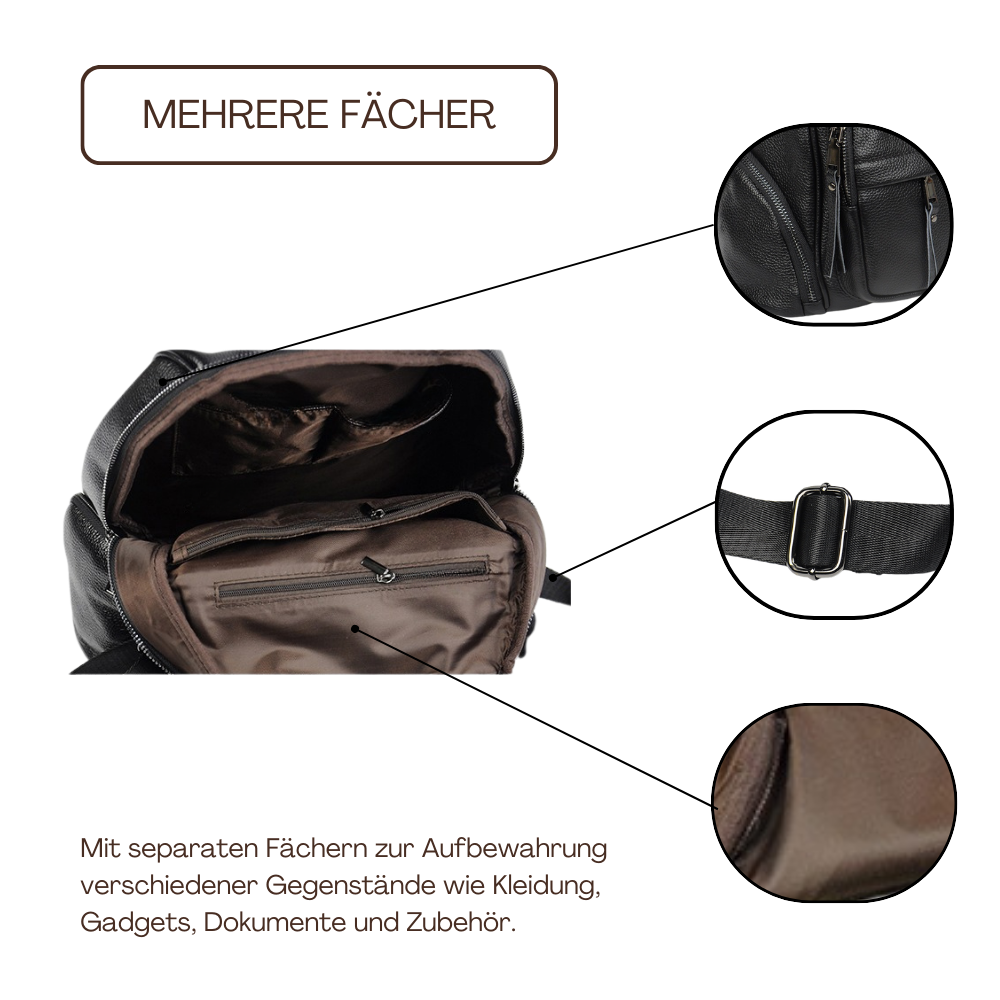BERK | Weiches Leder Travel Essential Rucksack
