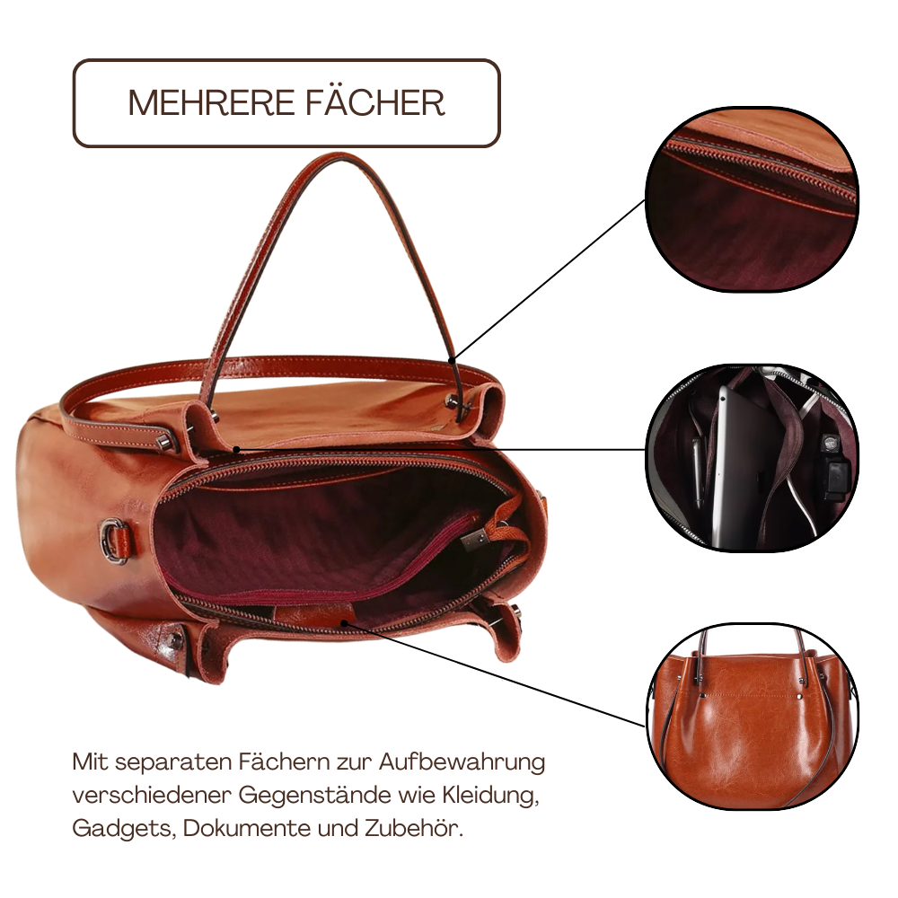 BERK | Elegante Zwei-Wege-Tasche aus echtem Leder