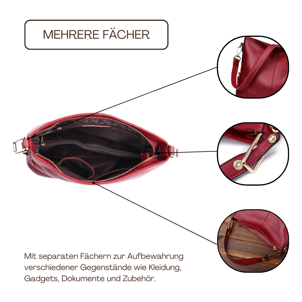 BERK | Echtes Leder Mode Umhängetasche