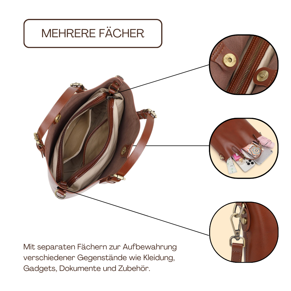 BERK | Vintage Ledertasche mit großer Kapazität