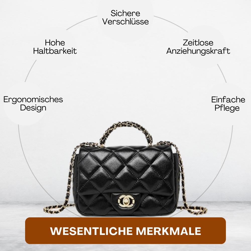 BERK | Gesteppte Klappen-Kettentaschen Mini-Crossbody-Tasche