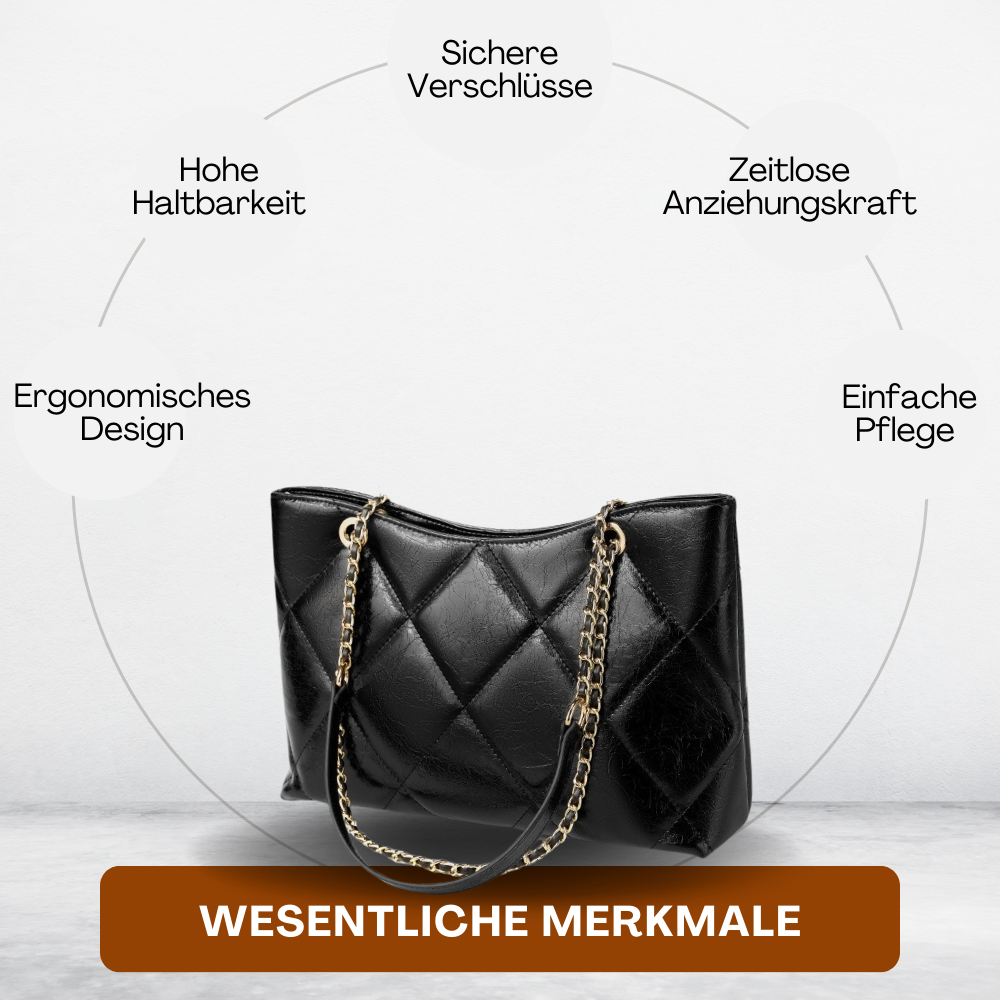 BERK | Diamantgesteppte Tote Bag mit Kettenriemen
