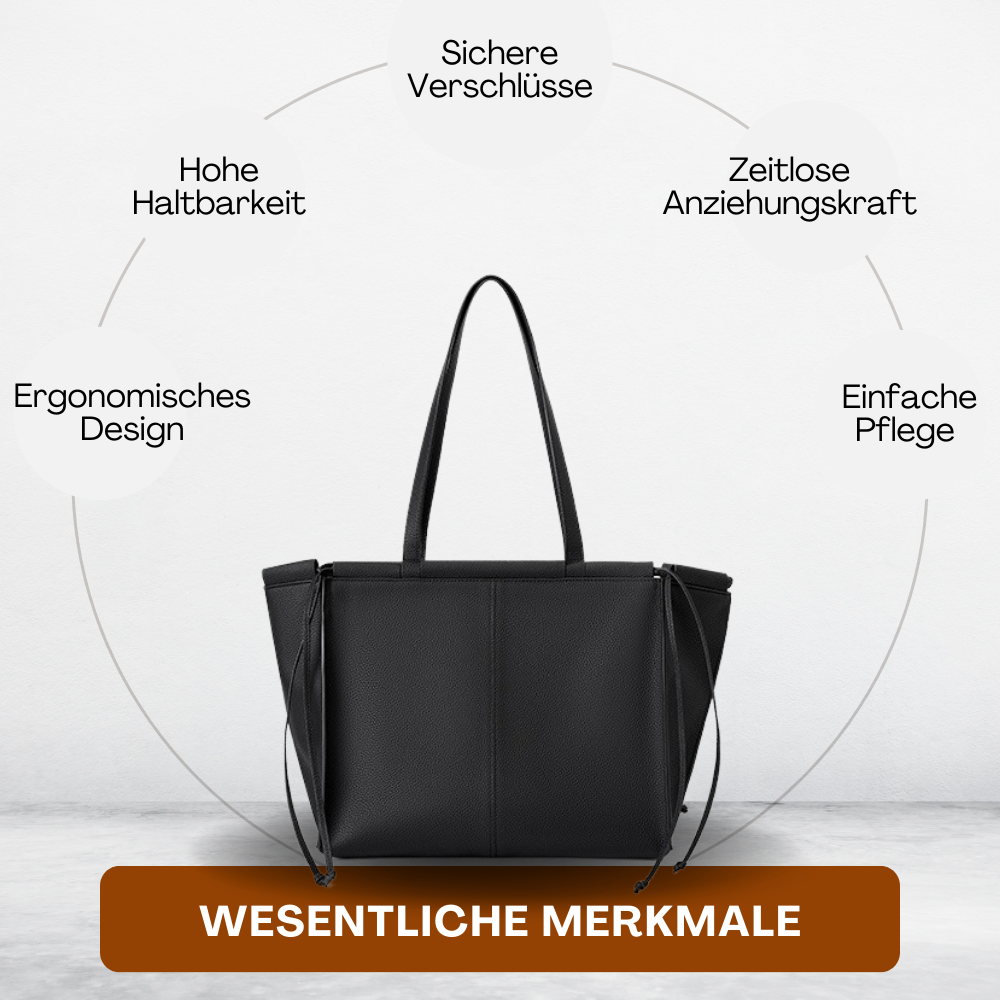 BERK | Tragetasche aus weichem, genarbtem Leder mit großem Fassungsvermögen
