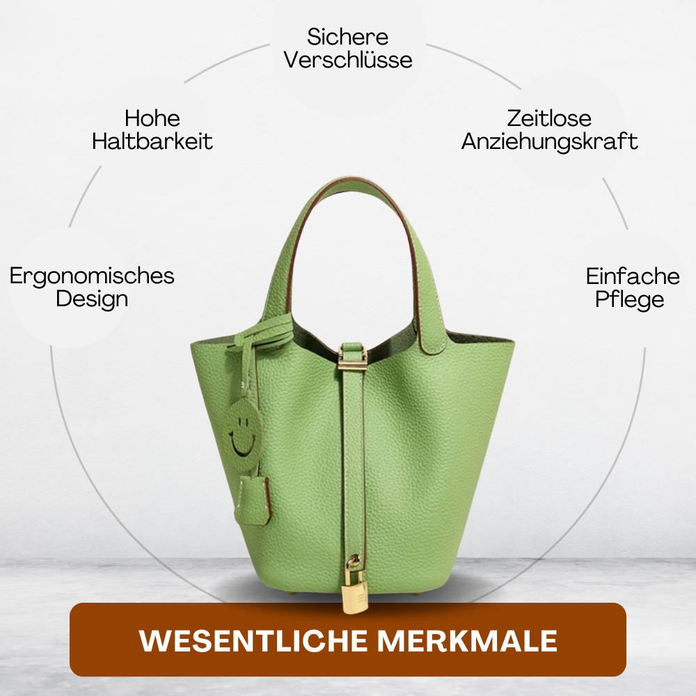 BERK | Minimalistische Bucket Bag aus gepechtem Leder