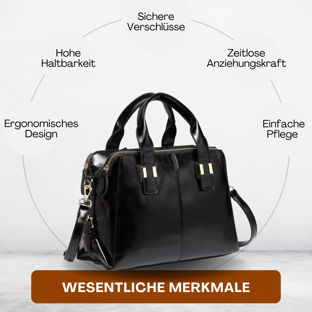 BERK | Klassische Zwei-Wege-Tasche aus echtem Leder