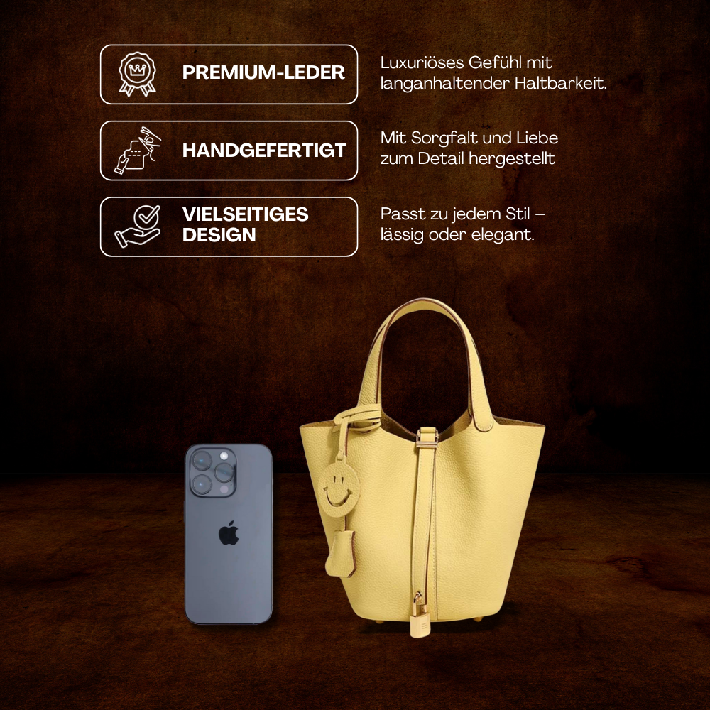 BERK | Minimalistische Bucket Bag aus gepechtem Leder