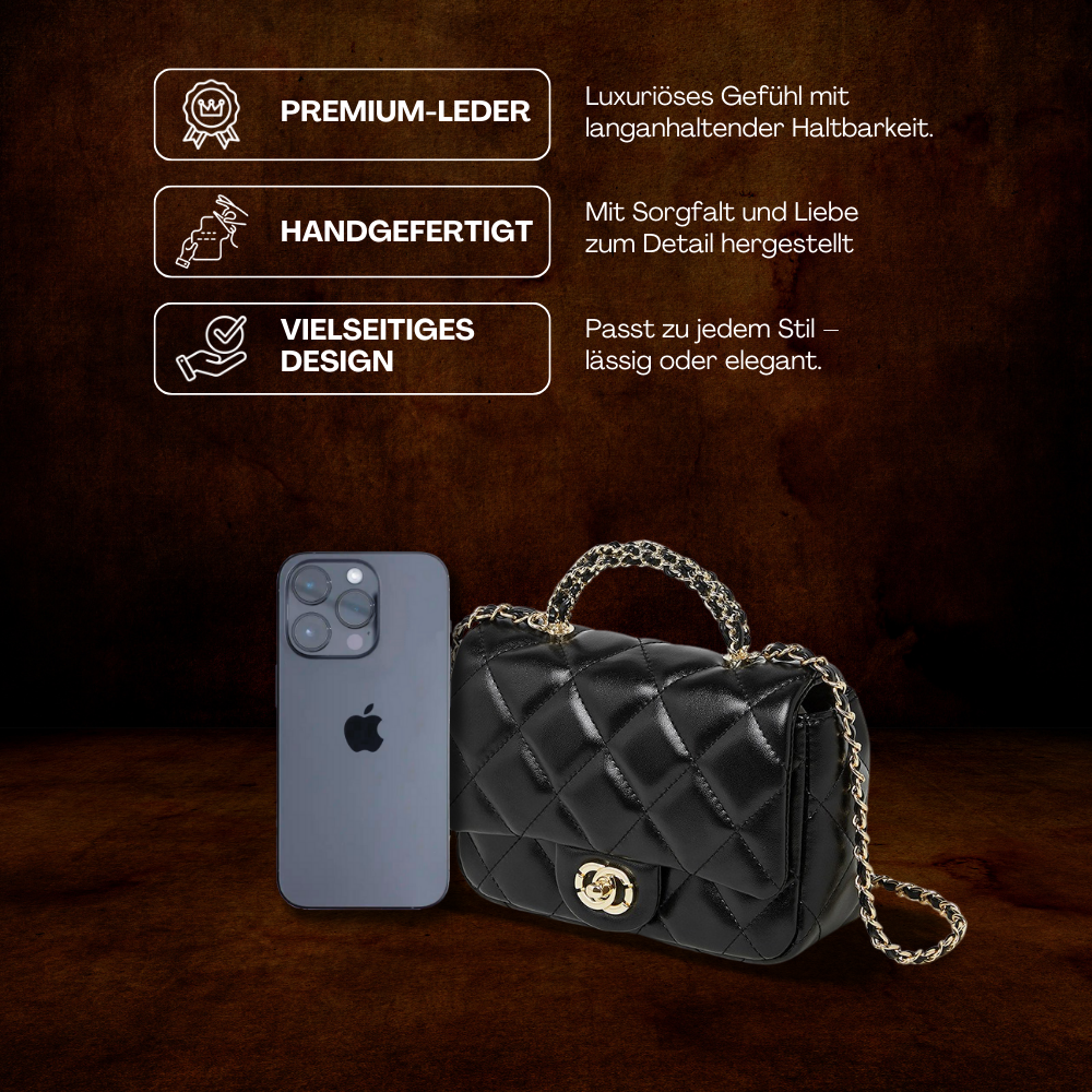 BERK | Gesteppte Klappen-Kettentaschen Mini-Crossbody-Tasche