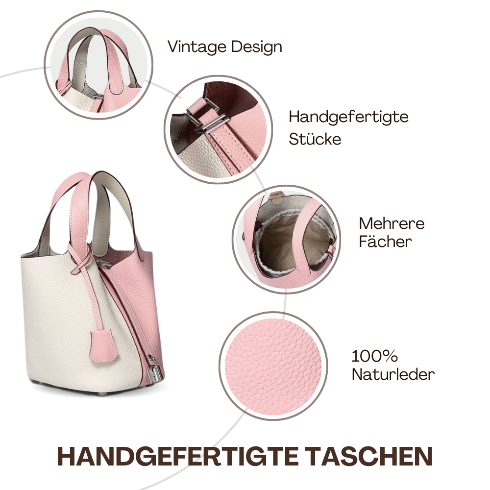 BERK | Duo-Tone Tasche aus echtem Leder