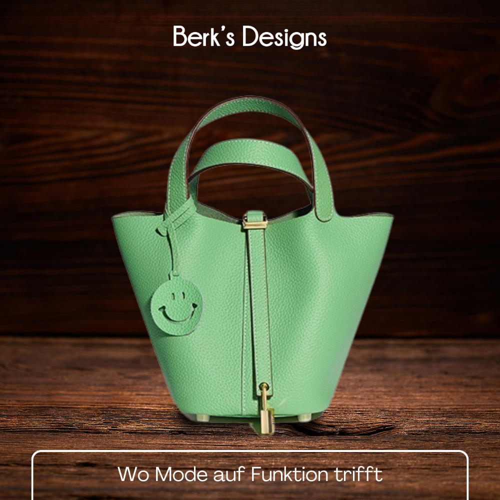 BERK | Minimalistische Bucket Bag aus gepechtem Leder