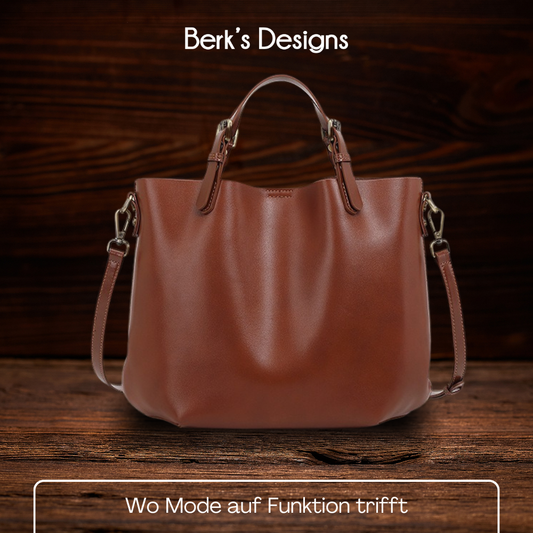 BERK | Vintage Ledertasche mit großer Kapazität