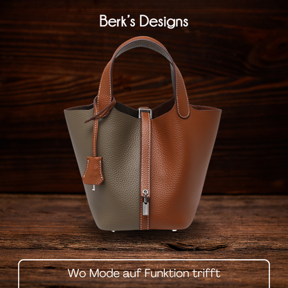 BERK | Duo-Tone Tasche aus echtem Leder