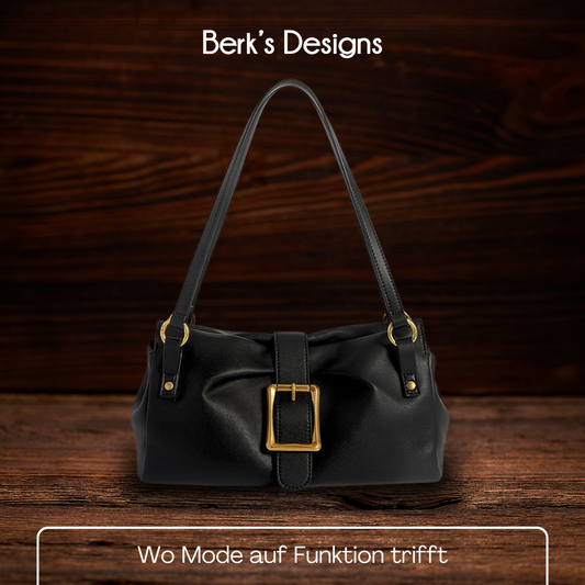BERK | Schlanke Baguette-Tasche aus echtem Leder