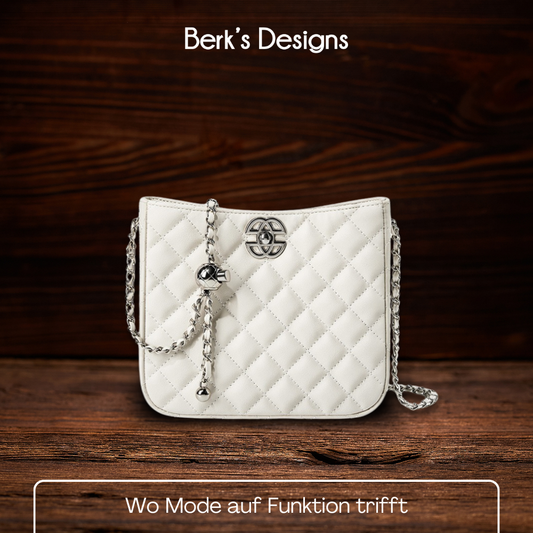 BERK | Elegante Ledertasche im Diamant-Stil