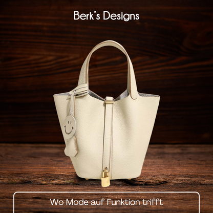 BERK | Minimalistische Bucket Bag aus gepechtem Leder