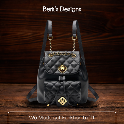 BERK | Diamant gesteppter Lederrucksack