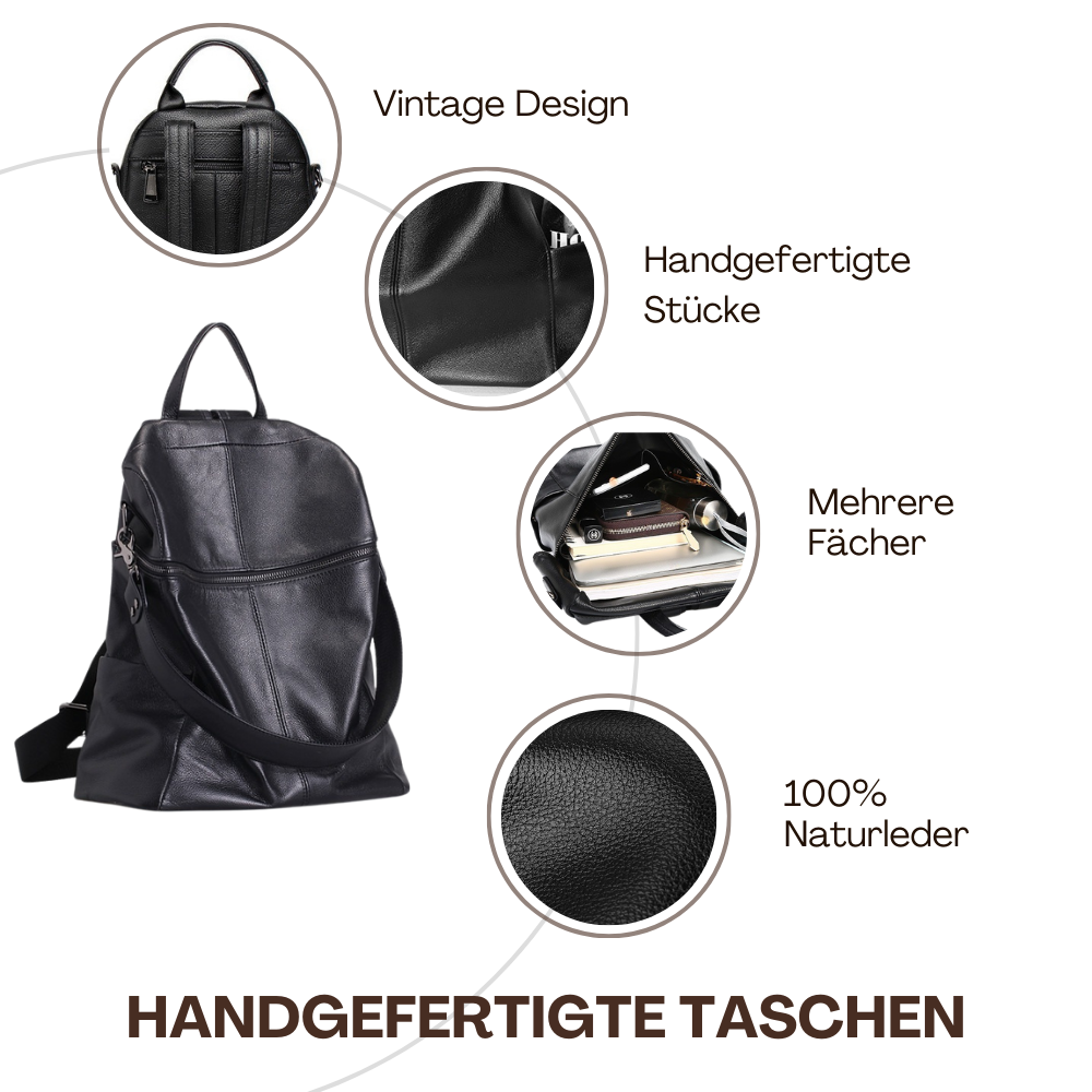 BERK | Klassischer weicher Lederrucksack