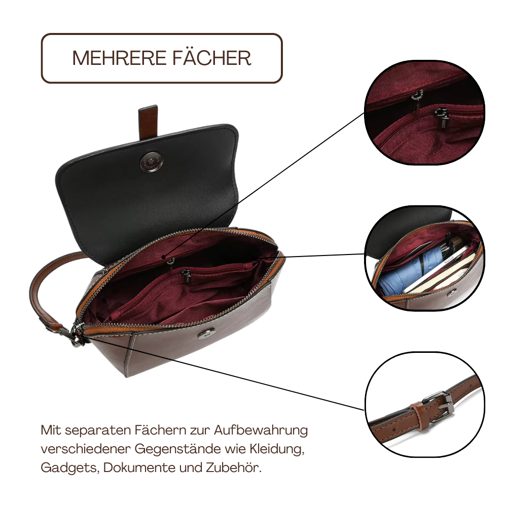BERK | Umhängetasche aus echtem Leder im Vintage-Stil