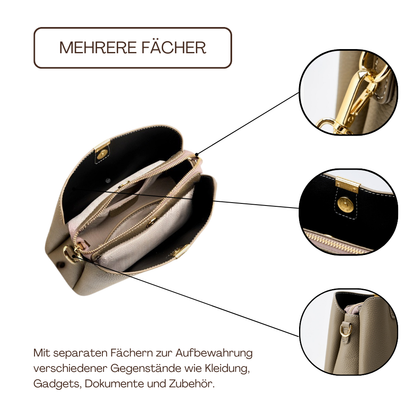 BERK | Lederhandtasche mit abnehmbarem Riemen