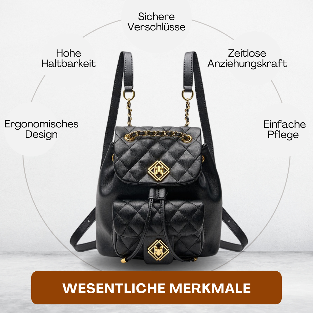 BERK | Diamant gesteppter Lederrucksack