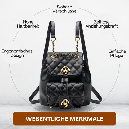 BERK | Diamant gesteppter Lederrucksack