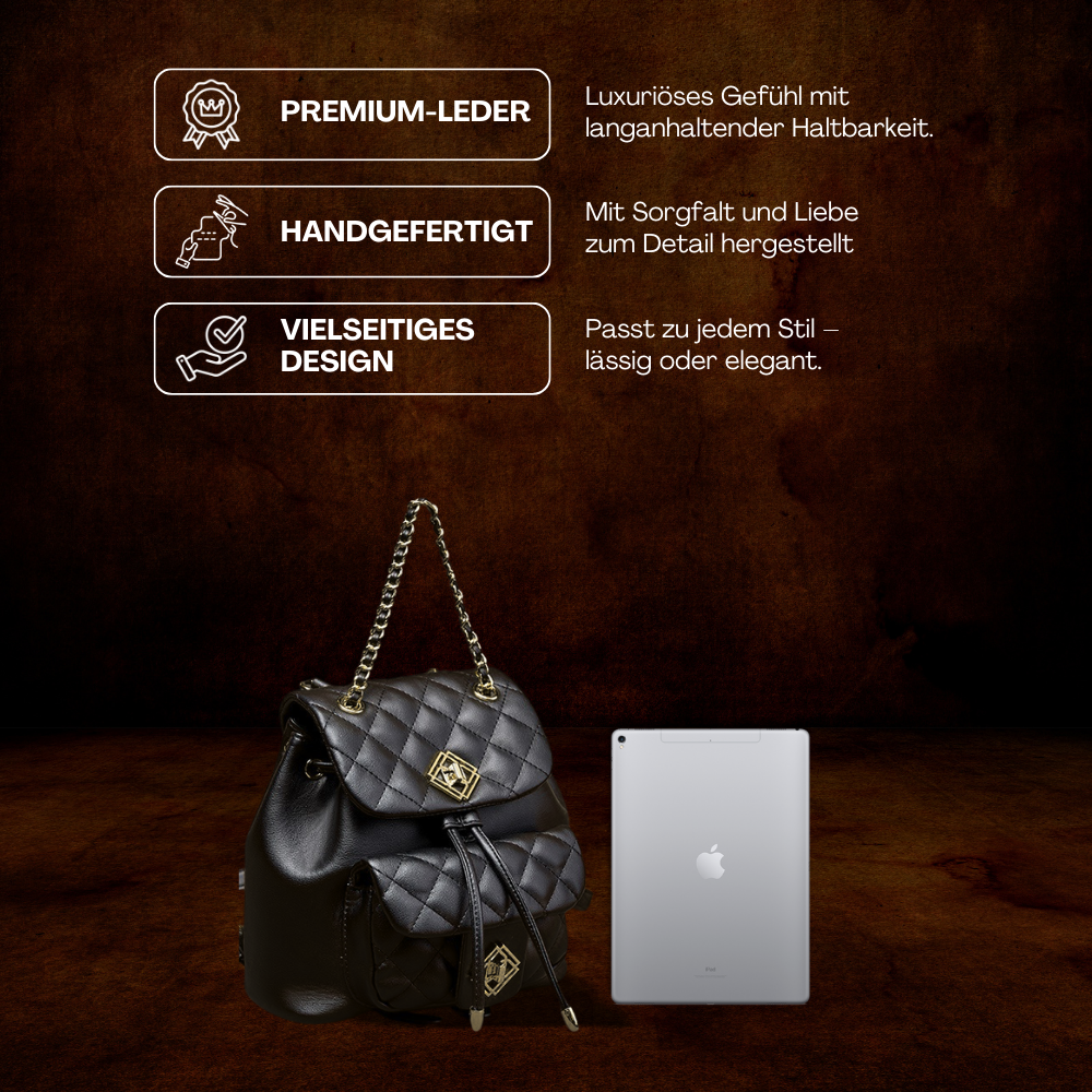 BERK | Diamant gesteppter Lederrucksack