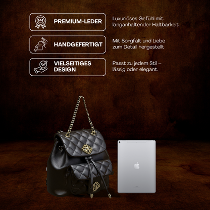 BERK | Diamant gesteppter Lederrucksack