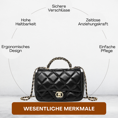 BERK | Gesteppte Klappen-Kettentaschen Mini-Crossbody-Tasche