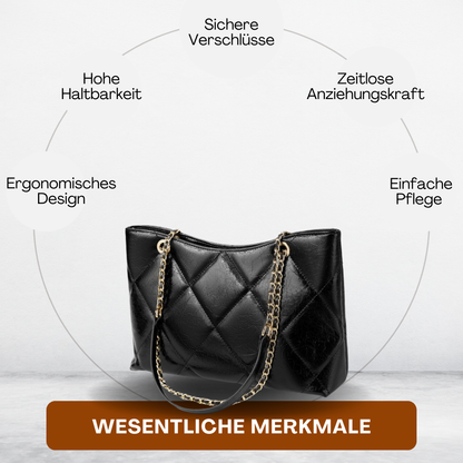 BERK | Diamantgesteppte Tote Bag mit Kettenriemen