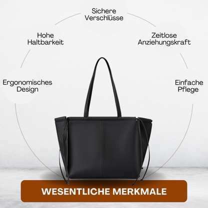 BERK | Tragetasche aus weichem, genarbtem Leder mit großem Fassungsvermögen