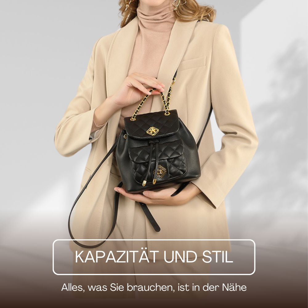 BERK | Diamant gesteppter Lederrucksack