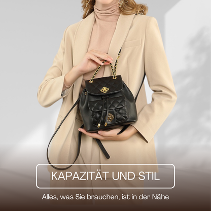 BERK | Diamant gesteppter Lederrucksack